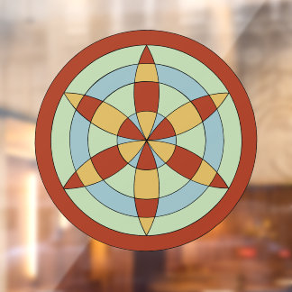 Suffolk Hexafoil (Daisy Wheel) Witch Mark Raamsticker