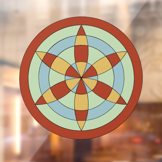 Suffolk Hexafoil (Daisy Wheel) Witch Mark Raamsticker (Vel 2)