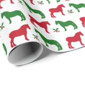 Suffolk Punch Holiday Cadeaupapier (Rol Hoek)