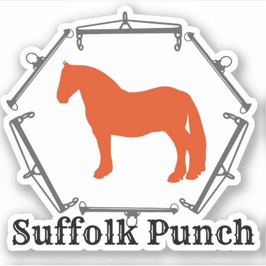 Suffolk Punch Sticker (Voorkant)