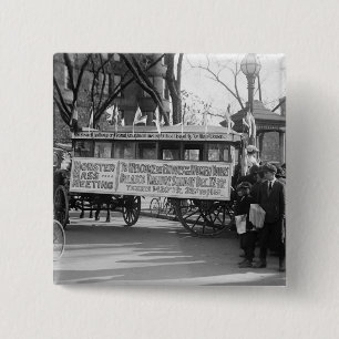 Suffrage Rally, 1919 Vierkante Button 5,1 Cm
