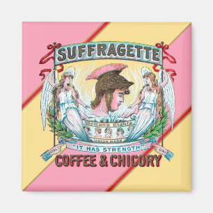 Suffragette koffie en cichorei magneet