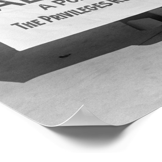 Suffragette met teken ter ondersteuning van Alice Poster (Hoek)