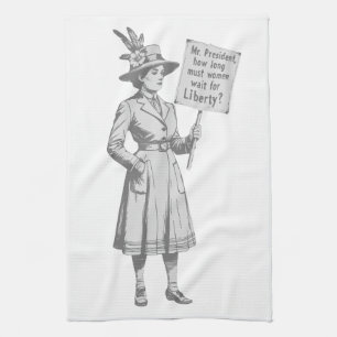 suffragette Mr. President Hoe lang Vrijheid Theedoek