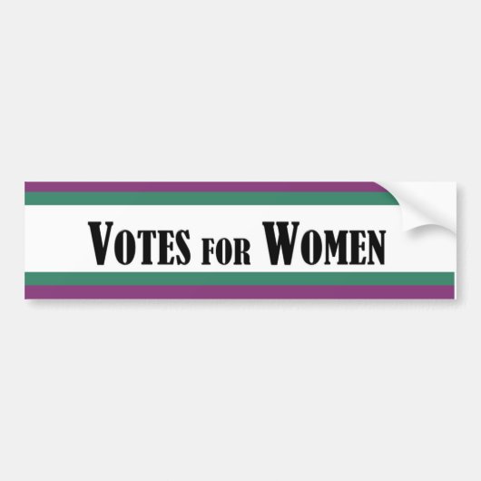 Suffragette stemmen voor vrouwelijke Bumpersticker (Voorkant)