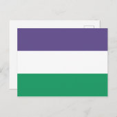 Suffragette vlag briefkaart (Voorkant / Achterkant)