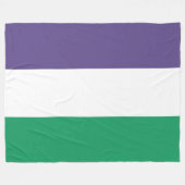Suffragette vlag fleece deken (Voorkant (Horizontaal))