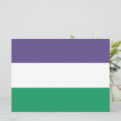 Suffragette vlag kaart (Staand voorkant)