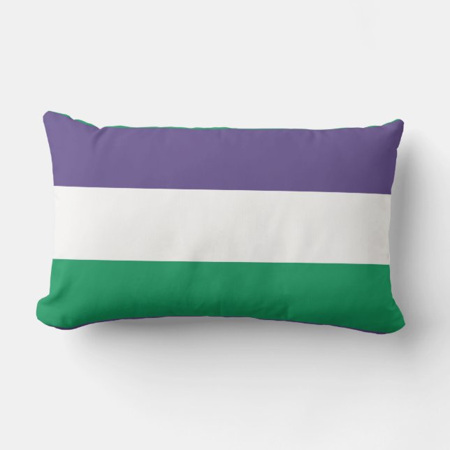 Suffragette vlag kussen (Voorkant)