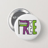 Suffragette vlag ronde button 5,7 cm (Voorkant /achterkant)