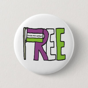 Suffragette vlag ronde button 5,7 cm