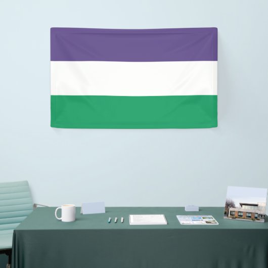 Suffragette vlag spandoek (Beurs)