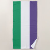 Suffragette vlag strandlaken (Voorkant)