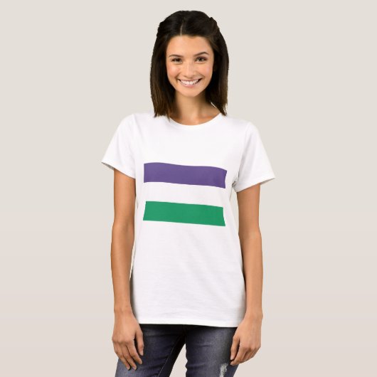 Suffragette vlag t-shirt (Voorkant volledig)