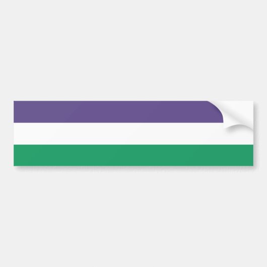 Suffragette Vlag Vrouwen Suffrage Pro-Choice Bumpersticker (Voorkant)