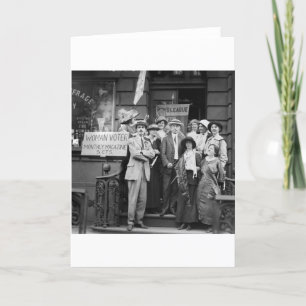 Suffragettes en Hun Man, 1913 Kaart