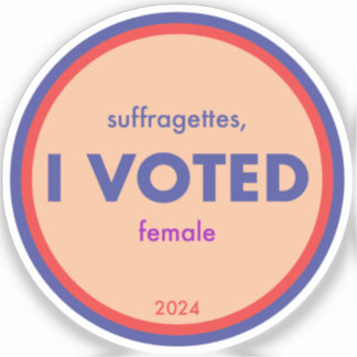 Suffragettes J'Ai Voté Sticker Simple
