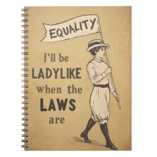 Suffragistisch Poster, feministisch citaat Notitieboek
