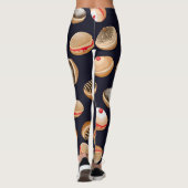 Sufganiyot Donuts:  Chanoeka-patroon Leggings (Achterkant)