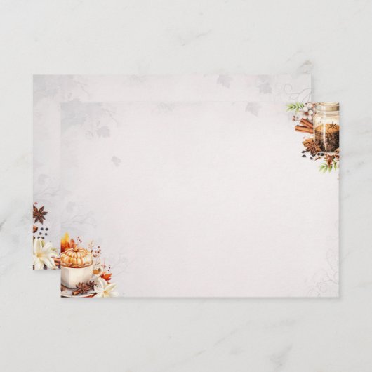 Sugar and Spice Basic Blank Recept Kaart (Voorkant / Achterkant)