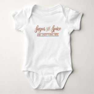 Sugar and Spice Roos Gold Calligraphy uit één stuk Romper