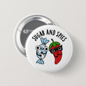 Sugar and Spies Grappig eten woordspeling Ronde Button 5,7 Cm (Voorkant /achterkant)