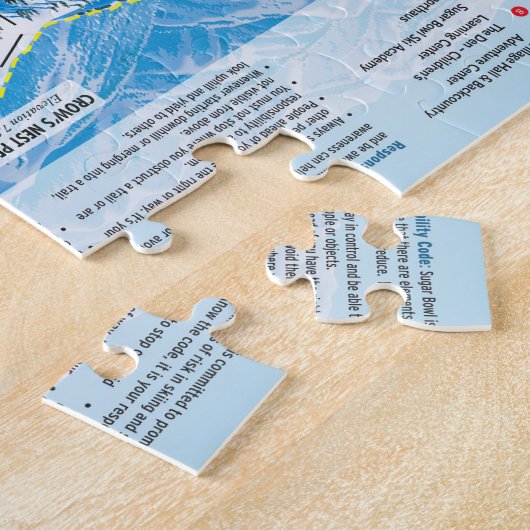 Sugar Bowl Trail Map Puzzle Legpuzzel (Zijkant)
