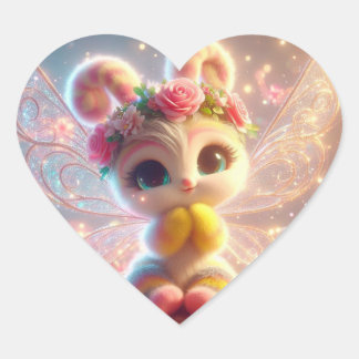 Sugar Cat Butterfly Hart Sticker