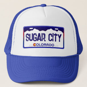 Sugar City Colorado blauw licentie bord pet