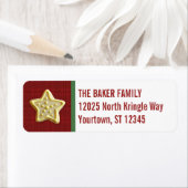 Sugar Cookie Christmas Red Plaid Aangepaste labels (Insitu)