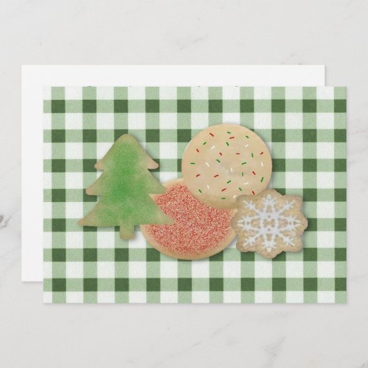 Sugar Cookie Swap Invitation Kaart (Voorkant / Achterkant)