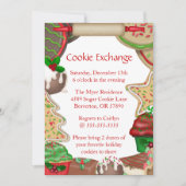 Sugar Cookies & Fudge Cookie Exchange Invite Kaart (Voorkant)
