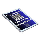 Sugar Daddy, ik ben transactioneel Notitieboek (Rechterzijde)