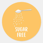 Sugar Free Bakery Allergy Warning Ronde Sticker (Voorkant)