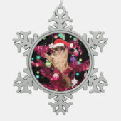 Sugar Glider Christmas Tin Sneeuwvlok Ornament (Voorkant)