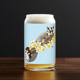 Sugar Glider Schattige Floral Blikvorm Glas