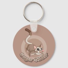 Sugar Glider Warm Cartoon Art Sleutelhanger