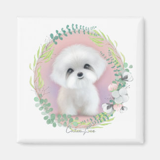 Sugar_Maltese door Catia Lee Magneet