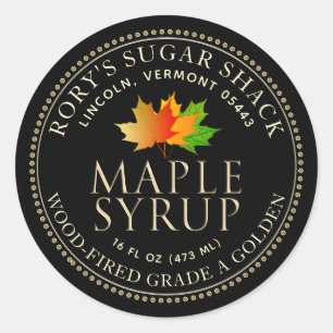 Sugar Maple laat esdoornsiroop bewerkbaar label