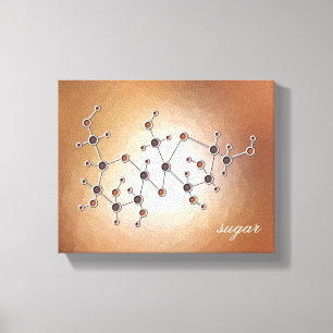 Sugar Molecule Canvas Afdruk