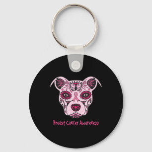 Sugar Pitbull Dog Breast Cancer Awareness Day of T Sleutelhanger