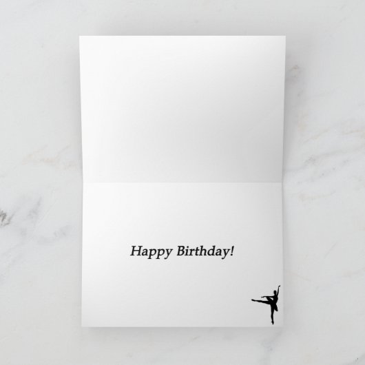 Sugar Plum Fairy Ballerina Verjaardag Kaart (Binnen)