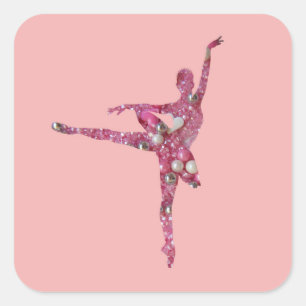 Sugar Plum Fairy Ballerina Vierkante Sticker