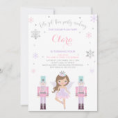 Sugar Plum Fairy Invitation Nutkraker Invitation Kaart (Voorkant)