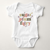 Sugar Plum Fairy Tekst Kunst Romper (Voorkant)
