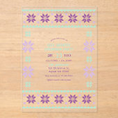 Sugar Plum Frost Ugly Sweater Christmas Party Acryl Uitnodigingen (Voorkant)