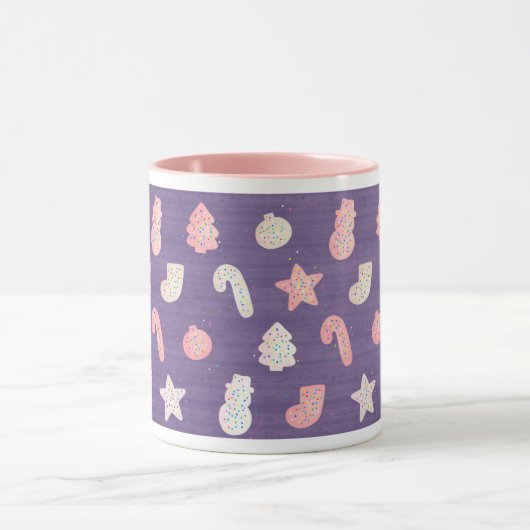 Sugar Plum Paarse Kerstkoekjes Mok (Midden)