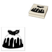 Sugar Plum Pudding kerstfeestdag Stamp Rubberstempel (Gestempeld)