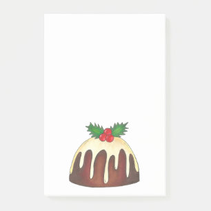 Sugar Plum Pudding Kerstmis Foodie Post-its Post-it® Notes