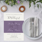 Sugar Plum Roos Modern Script Wedding Kaart
